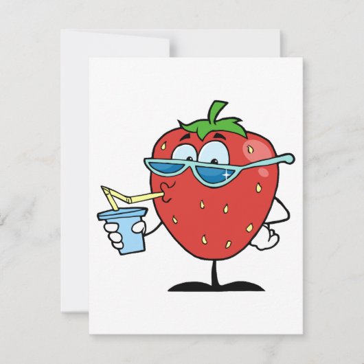イチゴ飲料招待状 招待状 (正面)