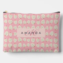 イチゴ魅力的パタガーリーーンのモノグラムの贈り物 アクセサリーポーチ