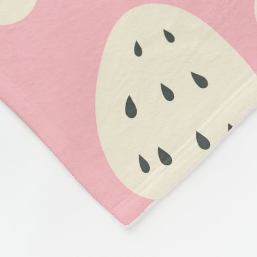 イチゴ魅力的パタガーリーーンのモノグラムの贈り物 フリースブランケット (角)