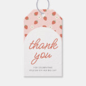 イチゴ1期誕生日ガールズサンキュー ギフトタグ (正面)