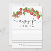 イチゴ1期誕生日タイムカプセルノート カード (正面)