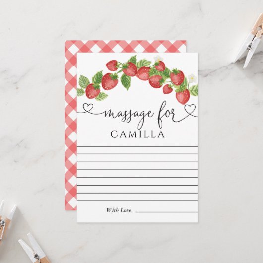 イチゴ1期誕生日タイムカプセルノート カード (正面/裏面インサイチュ)