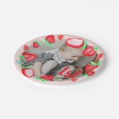 イチゴ1番目の誕生日ベリー最初 ペーパープレート (アングル)