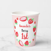 イチゴ1番目の誕生日ベリー最初 紙コップ (正面)