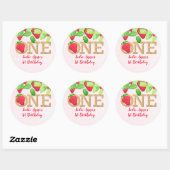 イチゴ1stバースデーガールベリ素朴ースウィート ラウンドシール (シート)