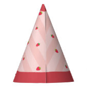 イチゴ1stバースデーベリースイートピンクパーティー帽子 パーティーハット (裏面)