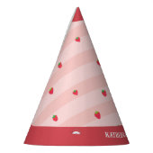 イチゴ1stバースデーベリースイートピンクパーティー帽子 パーティーハット (左)