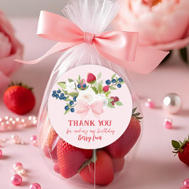 イチゴ1stバースデーベリースイートピンク ラウンドシール