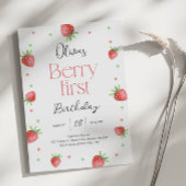 イチゴ1stバースデーベリーファーストスウィートガール 招待状