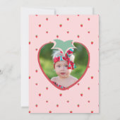 イチゴ1stバースデーベリーファーストピンク誕生日 招待状 (裏面)