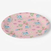 イチゴ1stバースデーベリー最初のピンク ペーパープレート (アングル)