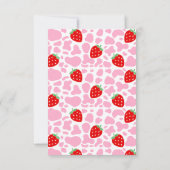 イチゴ1stバースデーベリー最初の誕生日パーティー 招待状 (裏面)