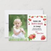 イチゴ1st誕生日パーティースウィートベリー サンキューカード (正面)