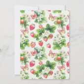イチゴ1st誕生日パーティーベリースイートガールレッド 招待状 (裏面)