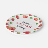 イチゴ1st誕生日パーティーベリースウィート ペーパープレート (アングル)