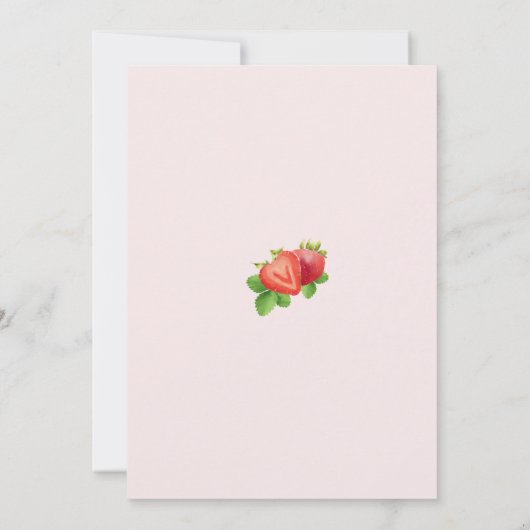 イチゴ1st誕生日パーティーベリースウィート 招待状 (裏面)