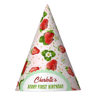 イチゴ1st誕生日パーティー帽子 パーティーハット