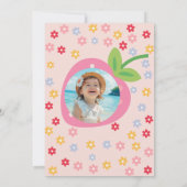 イチゴ1st誕生日ファーストベリー誕生日 招待状 (裏面)