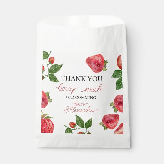 イチゴ1st誕生日ベリースウィート フェイバーバッグ (正面)