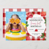 イチゴ1st誕生日ベリースウィート 招待状 (正面/裏面)