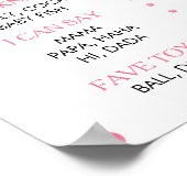 イチゴ1st誕生日マイルストーンのサイン ポスター (角)