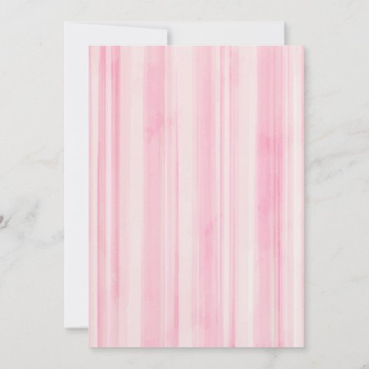 イチゴ1st誕生日招待状- Sweet Pink "B ノートカード (裏面)