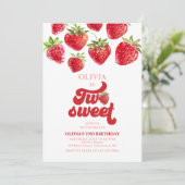 イチゴ2甘い2歳の誕生日 招待状 (スタンド正面)