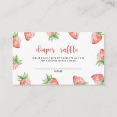 イチゴ – おむつラッフルベビーシャワー エンクロージャーカード (正面)