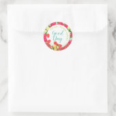 イチゴ。カスタマイズ.ヘビーホワイト. ラウンドシール (バッグ)