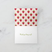 イチゴ・カップケーキお礼のカード サンキューカード (内部)