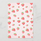 イチゴ,ガチョウ,ボウフレームドット赤ちゃんシャワー エンクロージャーカード (裏面)