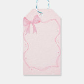 イチゴ，ガチョウ，ボウフレームドット赤ちゃんシャワー ギフトタグ (裏面)