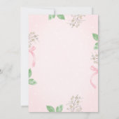 イチゴ，ガチョウ，ボウフレームドット赤ちゃんシャワー 招待状 (裏面)