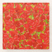 イチゴ ガラスコースター (正面)