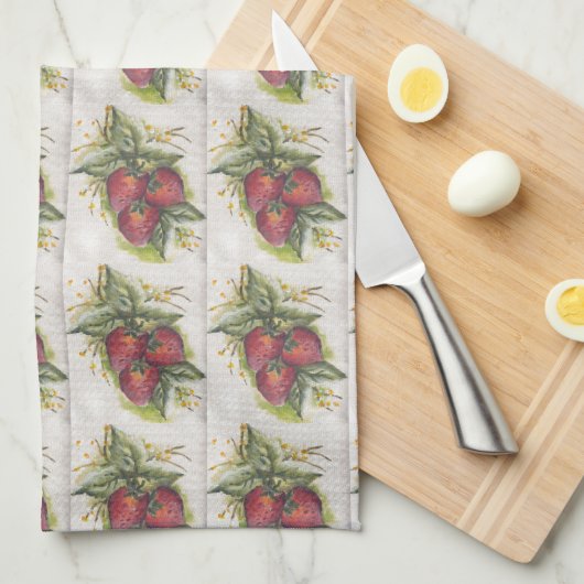 イチゴ キッチンタオル (四つ折り)