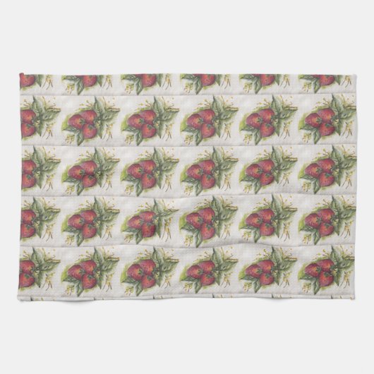 イチゴ キッチンタオル (横)