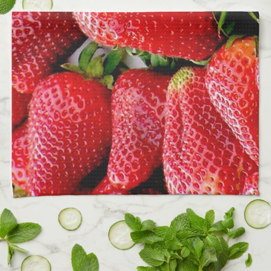 イチゴ キッチンタオル (折り畳み)