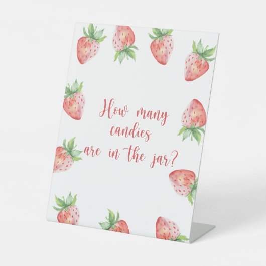 イチゴ – キャンディーズの数を推測するポスター 台座サイン (正面)