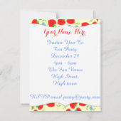 イチゴ&クリームティーパーティーテーマ 招待状 (裏面)