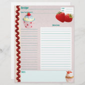 イチゴ&クリームレシピページ (正面/裏面)