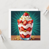 イチゴ グラノーラ ホイップクリーム パフェ カード (正面/裏面インサイチュ)