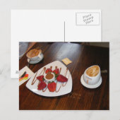 イチゴ、コーヒー、チョコレート。 ポストカード (正面/裏面)