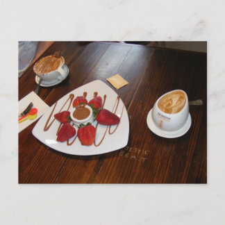 イチゴ、コーヒー、チョコレート。 ポストカード