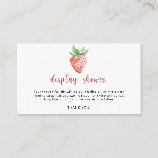 イチゴ – シャワーを表示 エンクロージャーカード (正面)