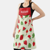 イチゴ、スイカ及びポップシクル名前をカスタムする エプロン (インサイチュ)