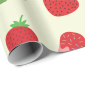 イチゴ、スイカ、赤いポピクル ラッピングペーパー (ロールコーナー)