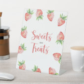 イチゴ – スイーツとお菓子の赤ちゃんシャワー 台座サイン (インサイチュ)