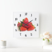 イチゴ スクエア壁時計 (ホーム)