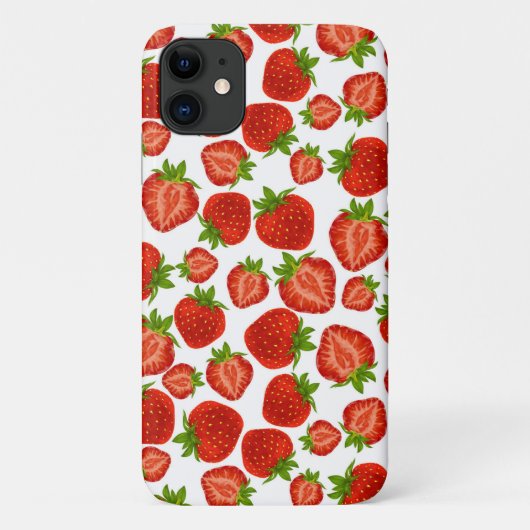 イチゴ ストロベリー 赤 パターン Case-Mate iPhoneケース (裏面)