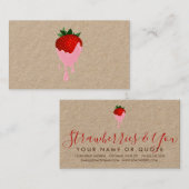 イチゴ・チョコ・ストロベリー・ビジネスカード 名刺 (正面/裏面)